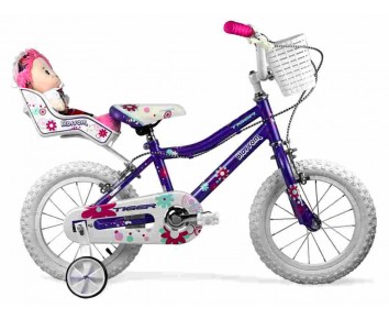 16" Tiger Blossom Purple Bike Suitable for 4 1/2 to 6 1/2 years old